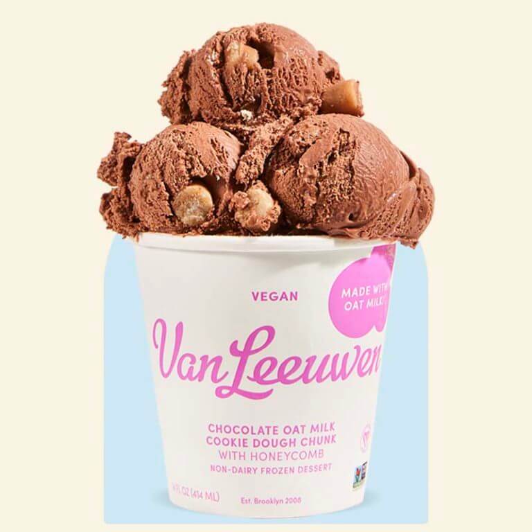 Vegan Chocolate Oat Milk Cookie Dough Chunk Van Leeuwen Ice Cream
