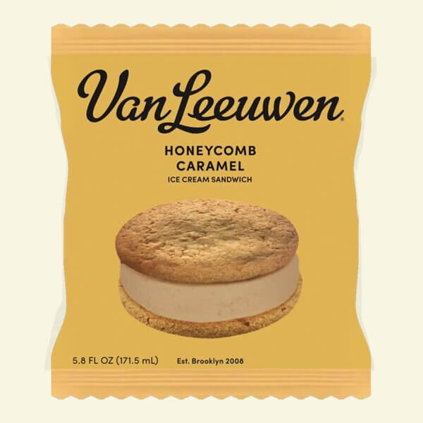 image of honeycomb caramel ice cream sandwich package