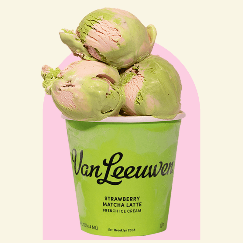 Strawberry Matcha Latte | Van Leeuwen Ice Cream